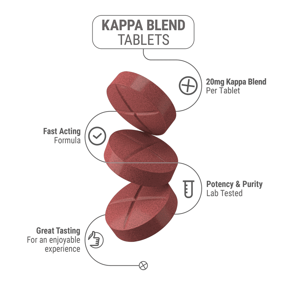 20mg Kappa Blend Tablets - Mixed Berry - 5