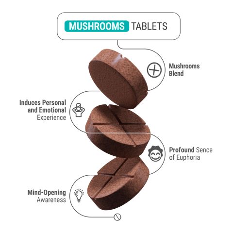 1,200mg Magic Mushroom Tablets - Cookies & Cream - Shrooomies - Thumbnail 4