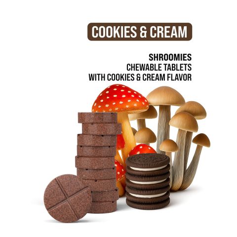 1,200mg Magic Mushroom Tablets - Cookies & Cream - Shrooomies - Thumbnail 5