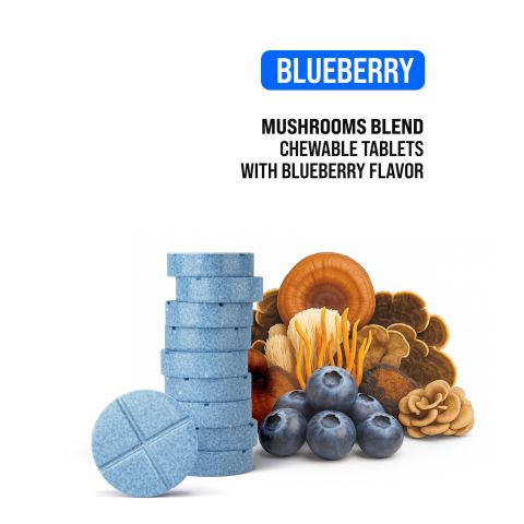 1,200mg Magic Mushroom Tablets - Blueberry - Shrooomies - Thumbnail 5