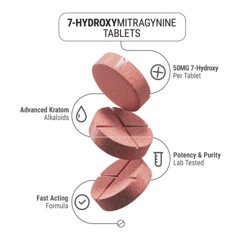 50mg 7-Hydroxy Tablets - Watermelon - Thumbnail 5