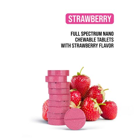 25mg Full Spectrum CBD Nano Tablets - Strawberry - Thumbnail 4