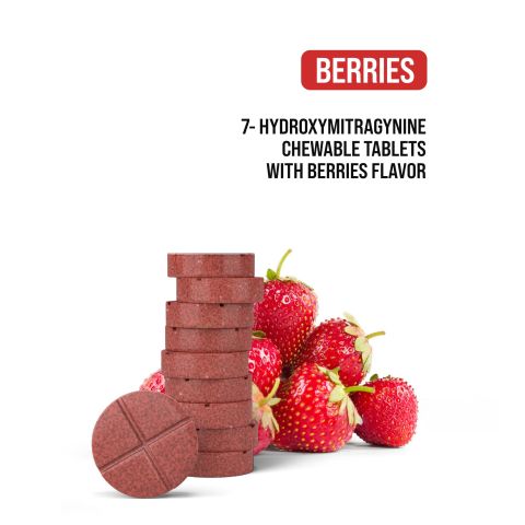 100mg 7-Hydroxy Tablets - Berries - Thumbnail 4