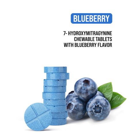 100mg 7-Hydroxy Tablets - Blueberry - Thumbnail 4