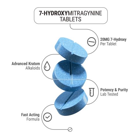 20mg 7-Hydroxy Tablets - Blueberry - Thumbnail 5
