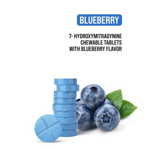 75mg 7-Hydroxy Tablets - Blueberry - Thumbnail 4