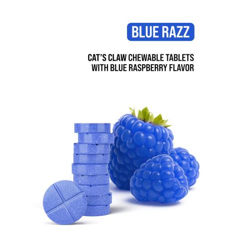 40mg Cat's Claw Tablets - Blue Razz - Thumbnail 4