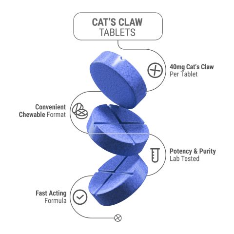 40mg Cat's Claw Tablets - Blue Razz - Thumbnail 5