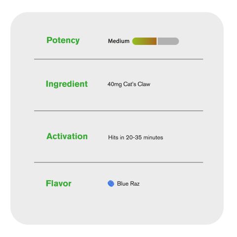 40mg Cat's Claw Tablets - Blue Razz - Thumbnail 6