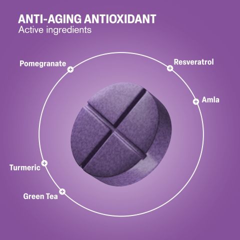 500mg Anti-Aging Antioxidant - Blackcurrant Grape - Thumbnail 5