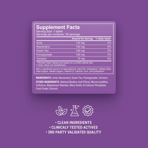 500mg Anti-Aging Antioxidant - Blackcurrant Grape - Thumbnail 9