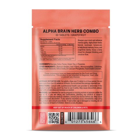 500mg Alpha Brain Herb Combo - Grapefruit - Thumbnail 8