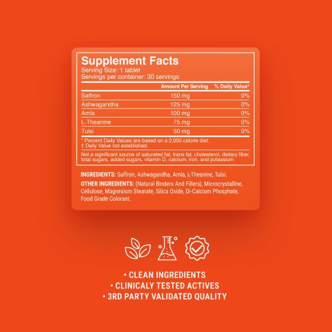 500mg - Saffron Mood - Orange Vanilla - Mood Tablets - Thumbnail 9