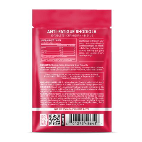 500mg Anti-Fatigue Rhodiola - Cranberry Hibiscus - Thumbnail 8