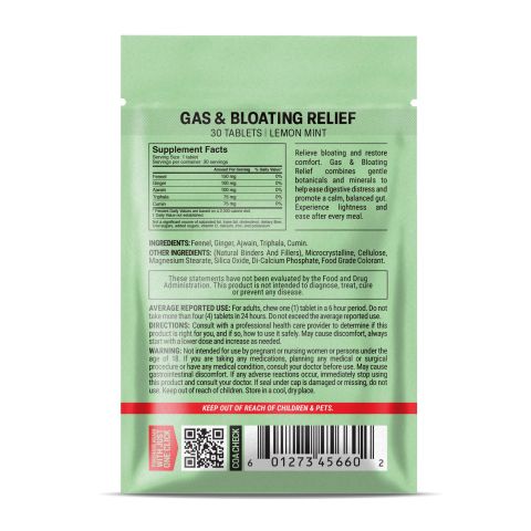 500mg - Gas & Bloating Relief - Lemon Mint - Mood Tablets - Thumbnail 8