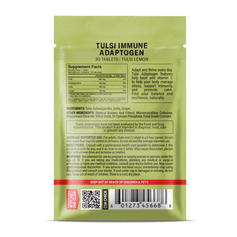 500mg Tulsi Immune Adaptogen - Tulsi Lemon - Thumbnail 8