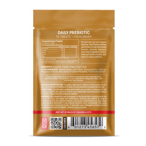 500mg Daily Prebiotic - Lemon Ginger - Thumbnail 8