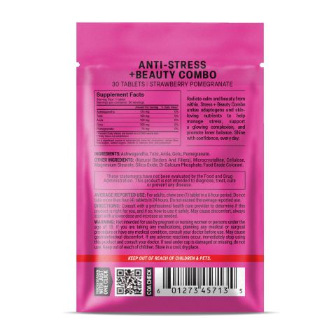 500mg Stress + Beauty Combo - Strawberry Pomegranate - Thumbnail 8