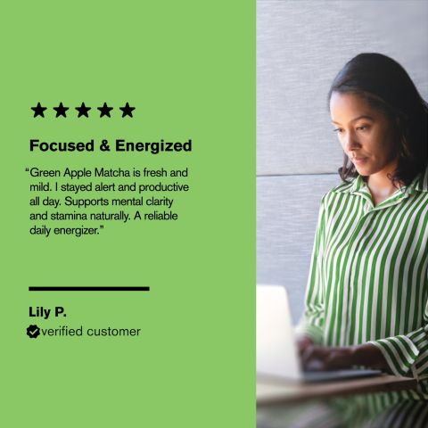 500mg All-Day Energy + Focus - Green Apple Matcha - Thumbnail 7