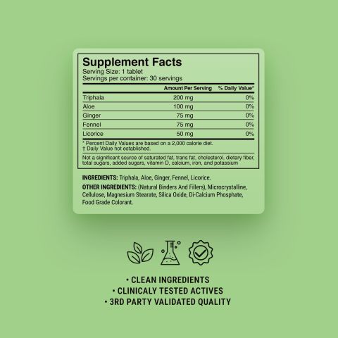 500mg - Colon Clean Combination - Peppermint Vanilla - Mood Tablets - Thumbnail 9