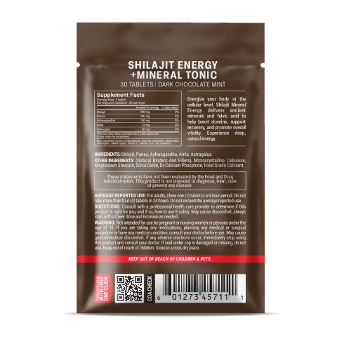 500mg Shilajit Mineral Energy - Dark Chocolate Mint - Thumbnail 8
