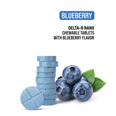 10mg Delta-8 Nano Chewable Tablets - Blueberry - Simply Tabs - Thumbnail 4