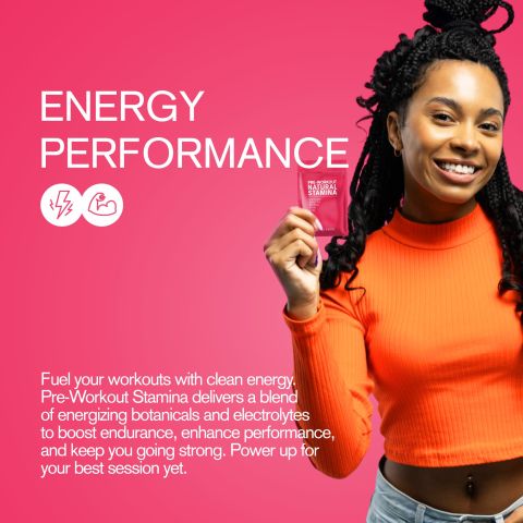 500mg Pre-Workout Natural Stamina - Berry Lemon - Thumbnail 6