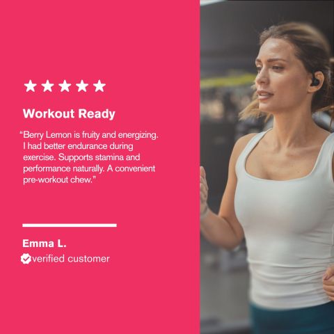 500mg Pre-Workout Natural Stamina - Berry Lemon - Thumbnail 7