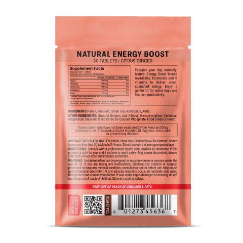 500mg Natural Energy Boost - Citrus Ginger - Thumbnail 8