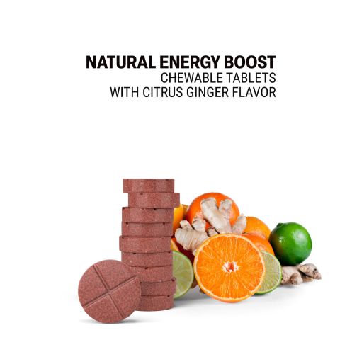 500mg - Natural Energy Boost - Citrus Ginger - Mood Tablets - Thumbnail 4