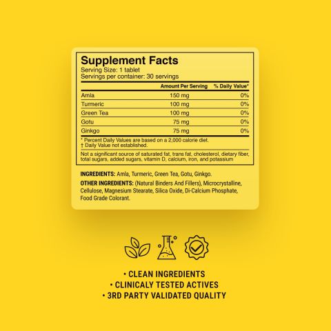 500mg Brain Protection Antioxidants - Lemon Ginger - Thumbnail 9