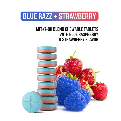 150mg Mitragynine & 7-Hydroxy Tablets - Blue Razz + Strawberry - Thumbnail 5