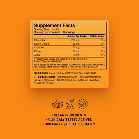 500mg Green Tea Thermogenic - Lemon Cayenne - Thumbnail 9
