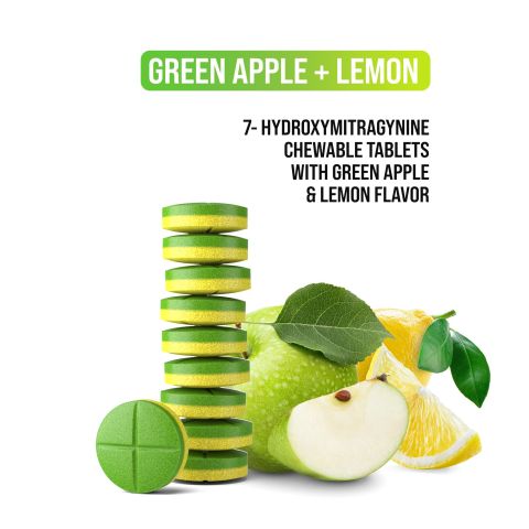 100mg 7-Hydroxy Tablets - Apple + Lemon - Thumbnail 5