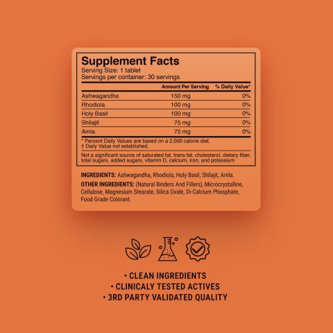 500mg - Anti-Stress - Cardamon Vanilla Chai - Mood Tablets - Thumbnail 9