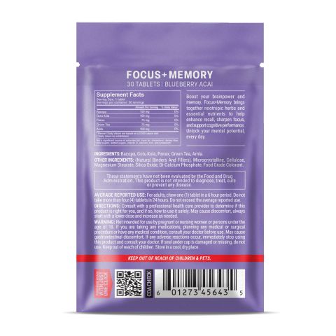 500mg Focus + Memory - Blueberry Acai - Thumbnail 8