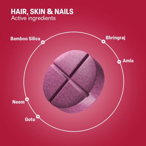500mg Hair Skin & Nails - Pomegranate Berry - Thumbnail 5