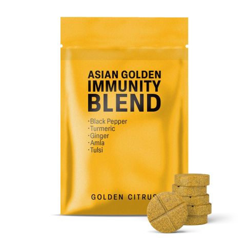 500mg - Asian Golden Immunity Blend - Golden Citrus - Mood Tablets - Thumbnail 2