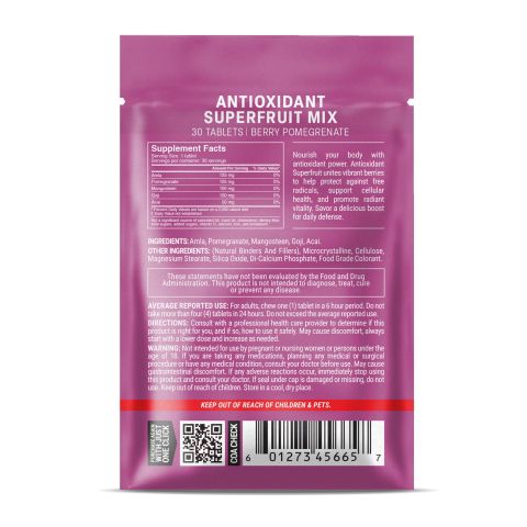 500mg - Antioxidant Superfruit Mix - Berry Pomegranate - Mood Tablets - Thumbnail 8
