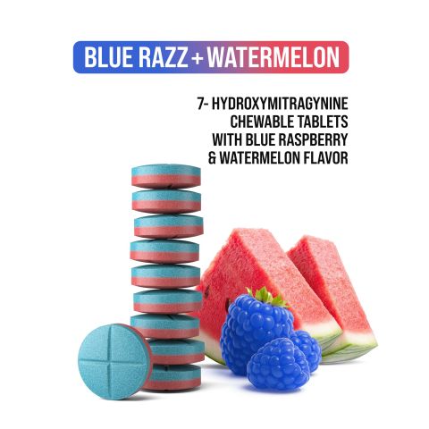 30mg 7-Hydroxy Tablets - Blue Razz + Watermelon - Thumbnail 5