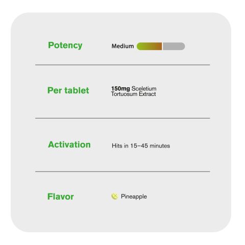 150mg Sceletium Tortuosum Extract Tablets - Pineapple - Thumbnail 7