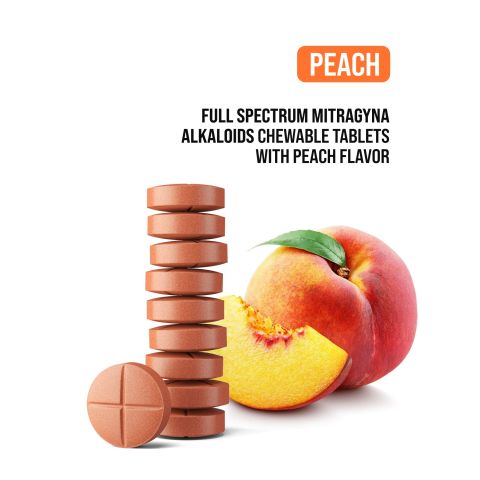 30mg Full Spectrum Mitragyna Alkaloids Tablets - Peach - Thumbnail 4