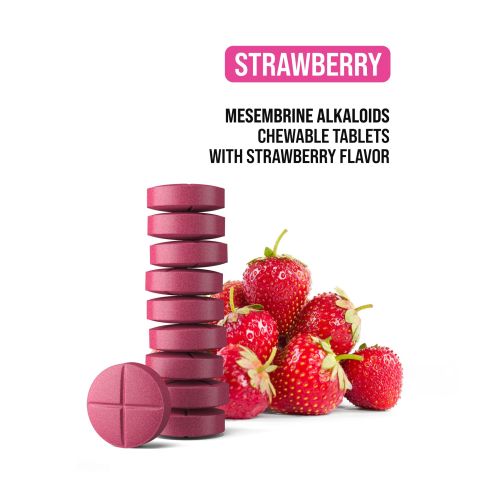 200mg Kanna Extract 5% Mesembrine Tablets - Strawberry - Thumbnail 4