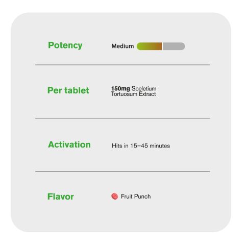 150mg Sceletium Tortuosum Extract Tablets - Fruit Punch - Thumbnail 7