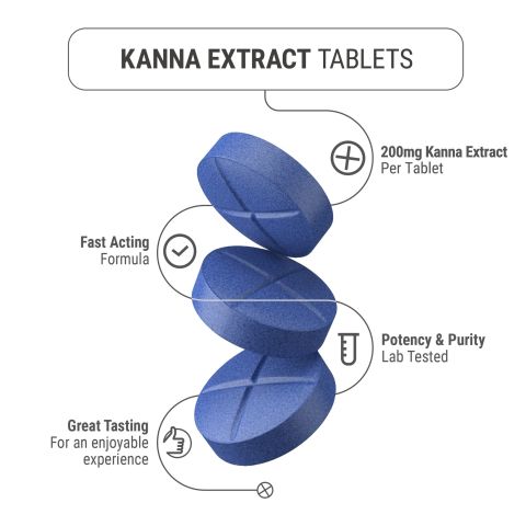 200mg Kanna Extract Tablets - Blue Razz - Thumbnail 5