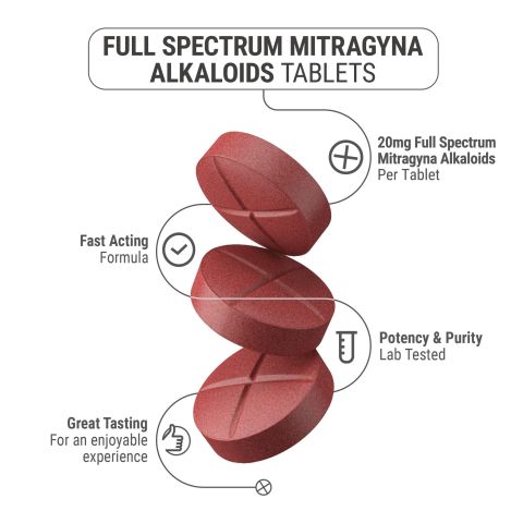 20mg Full Spectrum Mitragyna Alkaloids Tablets - Fruit Punch - Thumbnail 5