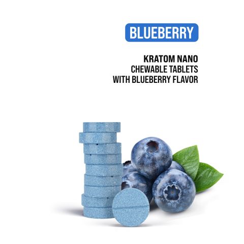 25mg Kratom Nano Chewable Tablets - Blueberry - Thumbnail 4