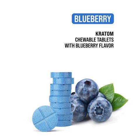 50mg Kratom Nano Chewable Tablets - Blueberry - Thumbnail 4